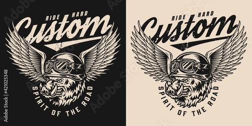 Motorcycle vintage print