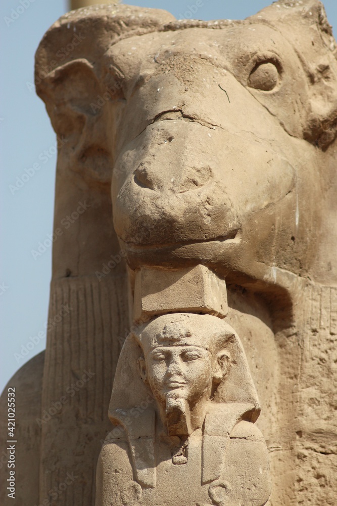 Fototapeta premium Luxor, Egypt: Ancient Temples and Sculptures