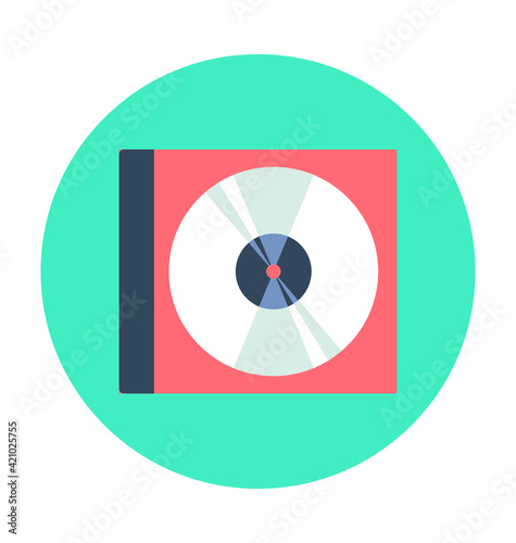 Cd Case Colored Vector Icon