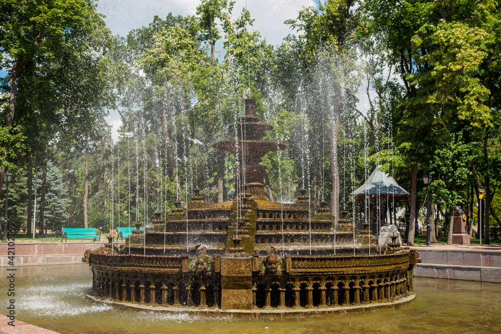 Fountain in Stefan cel Mare Central Park, Chisinau, Moldova