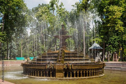 Fountain in  Stefan cel Mare Central Park, Chisinau, Moldova