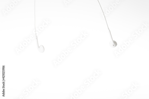 Headphones on white background