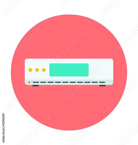 Cd Player Colored Vector Icon