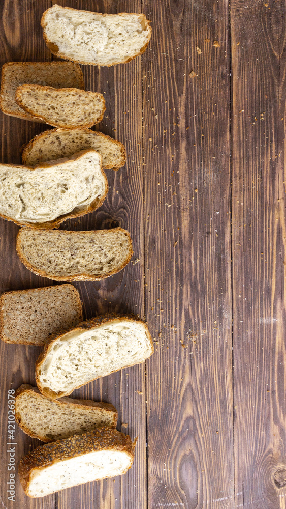 Fototapeta premium cookies on a wooden background