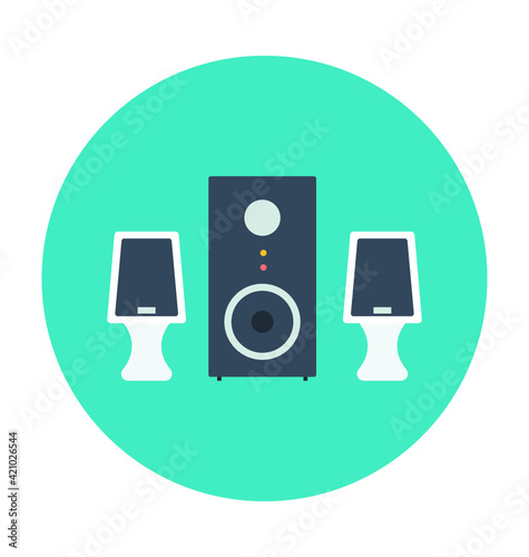 Speaker Colored Vector Icon