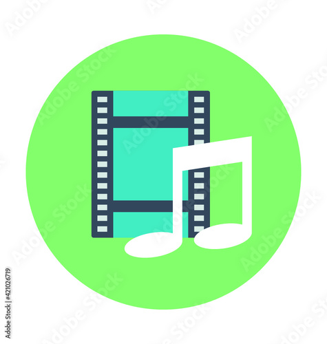 Music File Colored Vector Icon