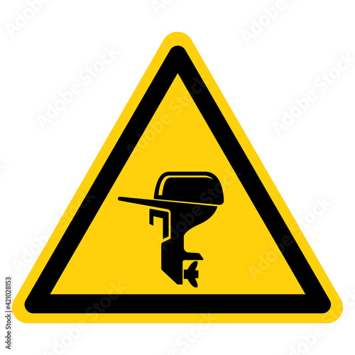 Outboard Motor Symbol Sign,Vector Illustration, Isolate On White Background Label. EPS10
