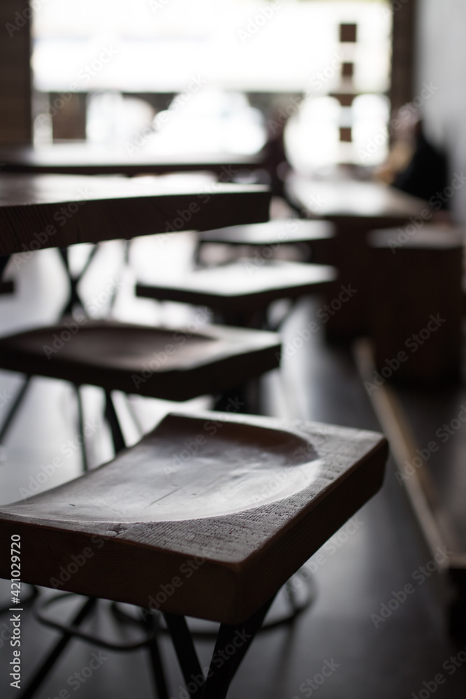 Tall tables timber bar stools cafe shadow silhouette window simple modern Tall tables timber bar stools cafe shadow silhouette window simple modern