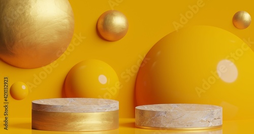 Abstract 3d render, Mock up podium for product presentation, abstract minimal concept, Showcase, geometric background, Product Presentation