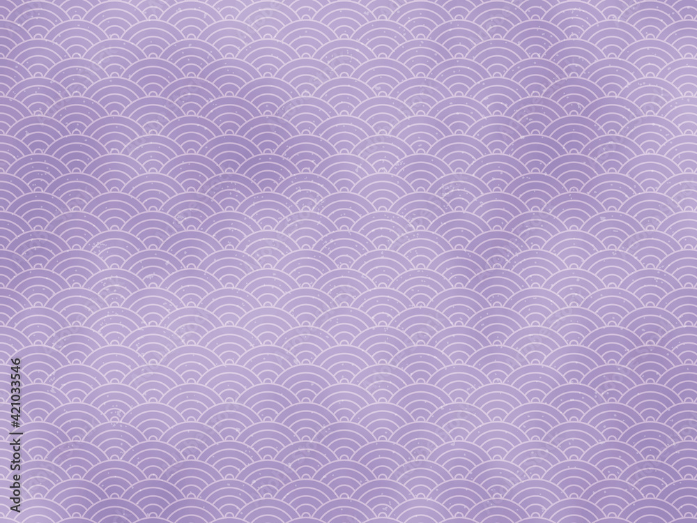 青海波　模様　パターン　テクスチャー　背景　壁紙　紫色