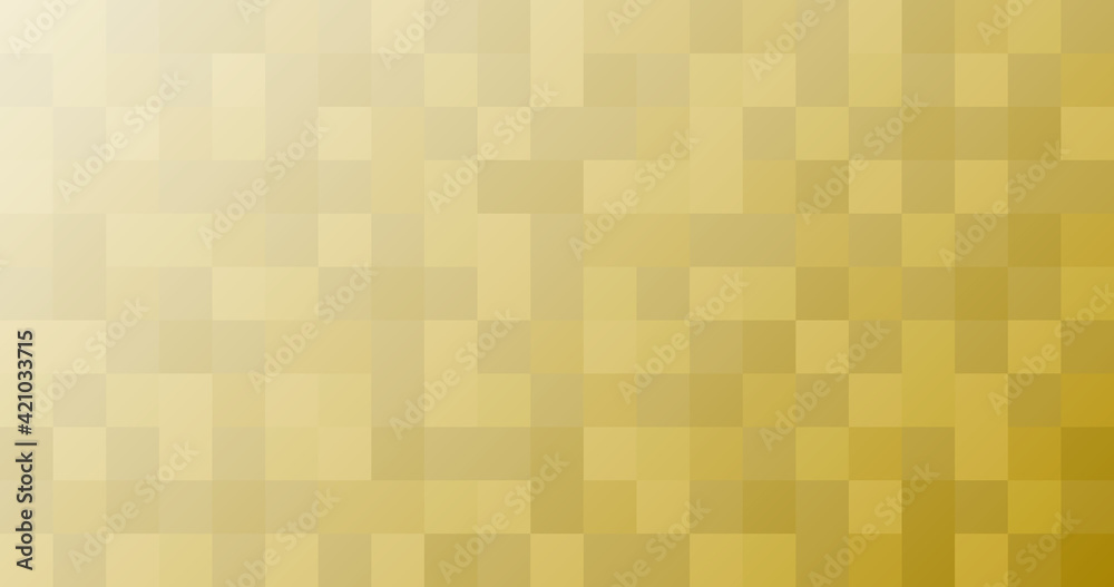 Abstract yellow square pattern in gradient background. Wallpaper with pixels.