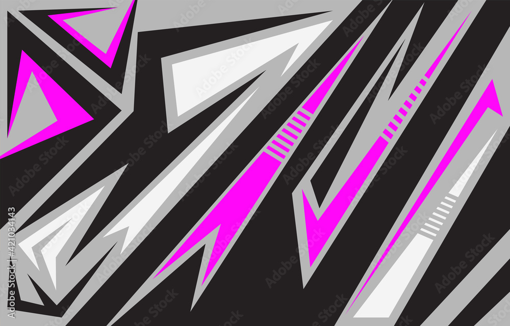 Vector car sticker design. Racing backgrounds for vinyl wrap, race cars ...