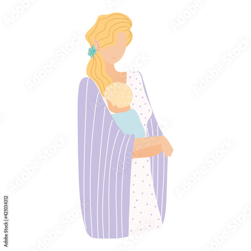 woman with baby