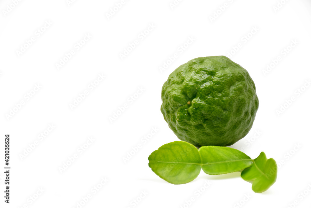 Fresh bergamot isolated on white background Fresh bergamot isolated on white background