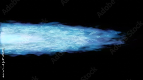animierte realistische abgas flamme raketentriebwerk engerie plasma strahl verbrennt treibstoff vfx isoliert und freigestellt