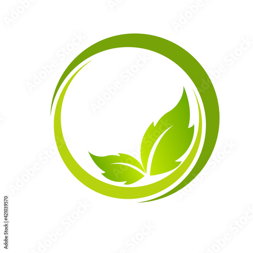 leaf tea packaging design template and emblem