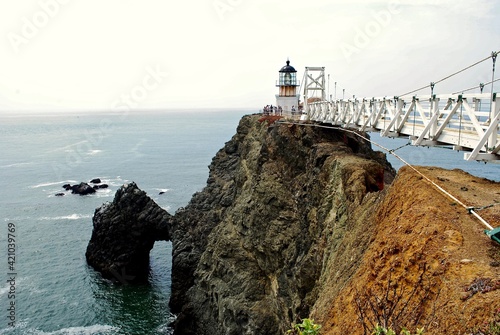 Golden Gate National Recreation Area: Point Bonita Lighthouse, near San Francisco was built in 1855 on the West Coast to help shepherd ships through the treacherous Golden Gate straits.