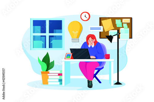 Female worker found solution of problem