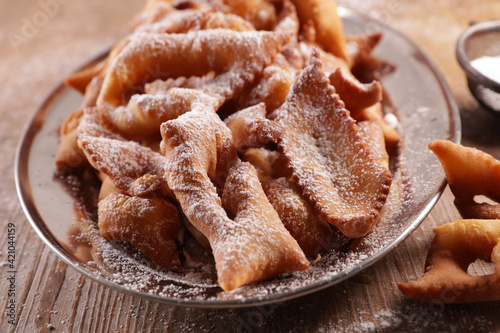 Fototapeta Naklejka Na Ścianę i Meble -  fried bugne and sugar- french gastronomy