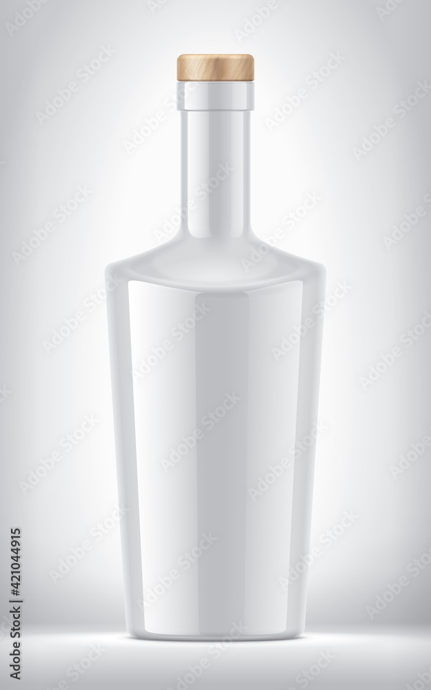 Non-transparent Bottle on background. Cork version. Non-transparent Bottle on background. Cork version.