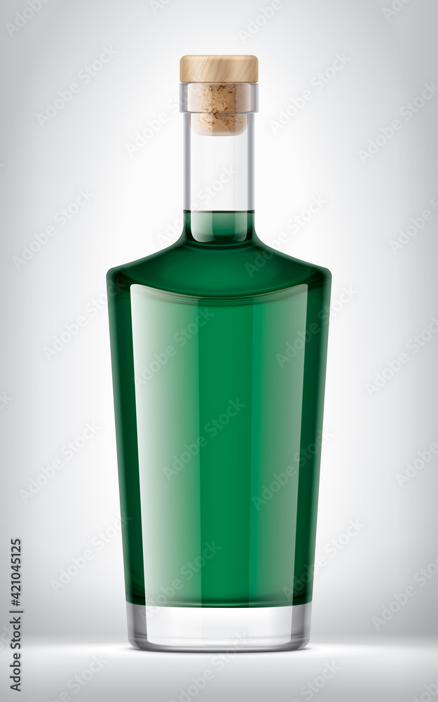 Glass Bottle on background. Cork version. Glass Bottle on background. Cork version.
