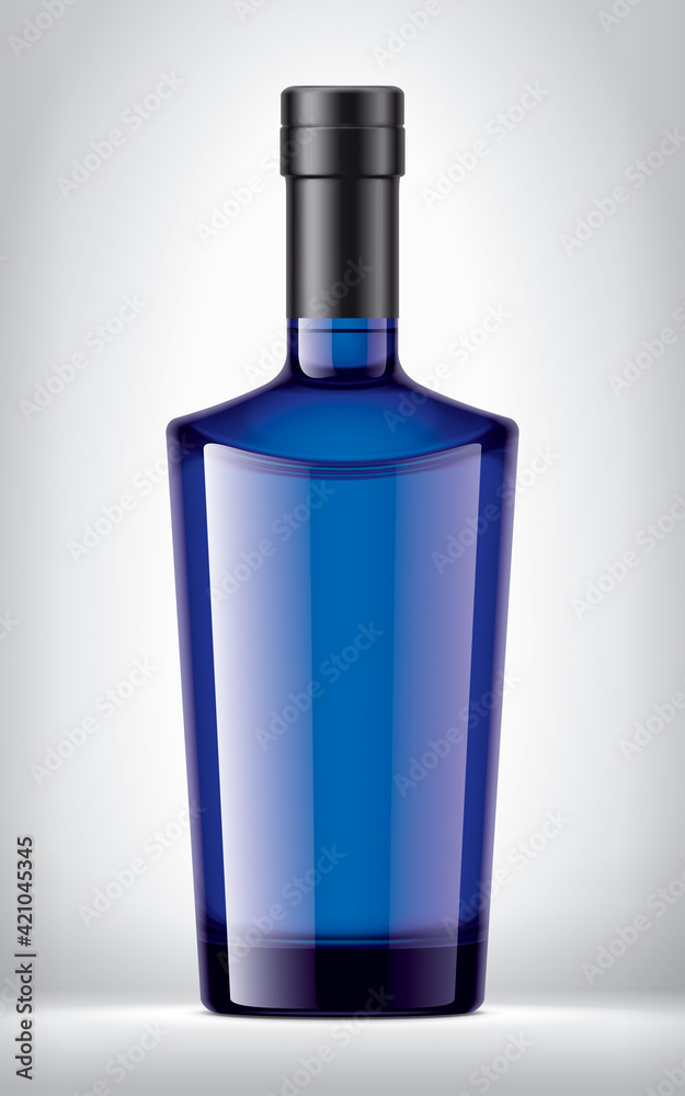 Color Glass Bottle on background. Foil version. Color Glass Bottle on background. Foil version.