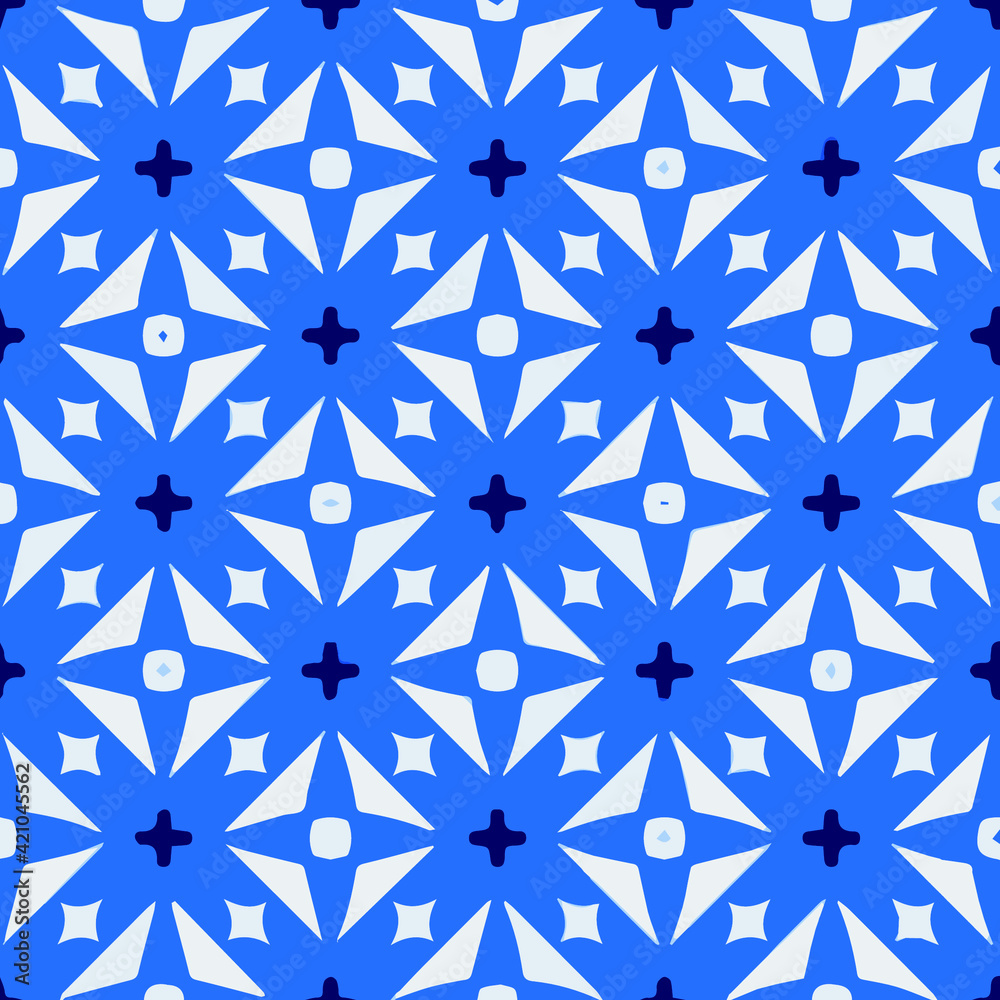 Geometric vector pattern with triangular elements. Seamless abstract ornament for wallpapers and backgrounds. 