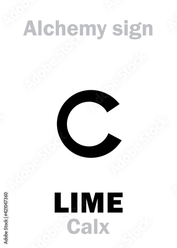 Alchemy Alphabet: LIME (Calx) / Limestone, Chalk, chalc (известь, известняк, мел). Also: Calcia, Calcaria, Calcinare, Calcination. Calcite, Calcium carbonate: Chemical formula=[CaCO₃].