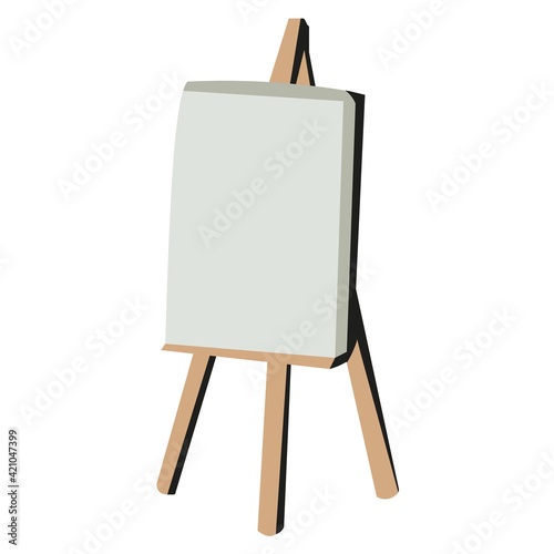 Easel. picture stand. owner image on white background