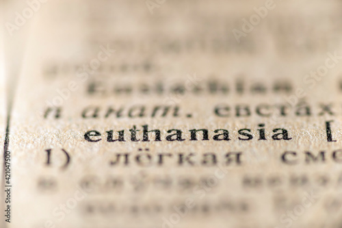euthanasia word dictionary photo