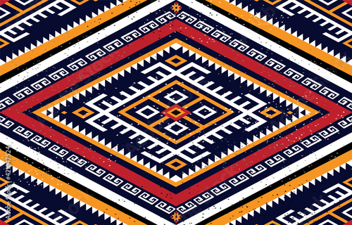 Abstract ethnic geometric pattern design for background or wallpaper