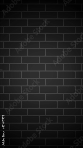 Black brick wall background for story