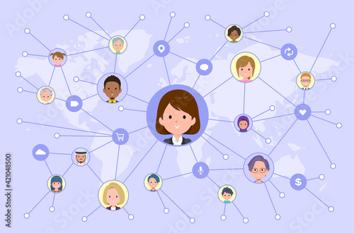flat type business women_Send-to-the-world