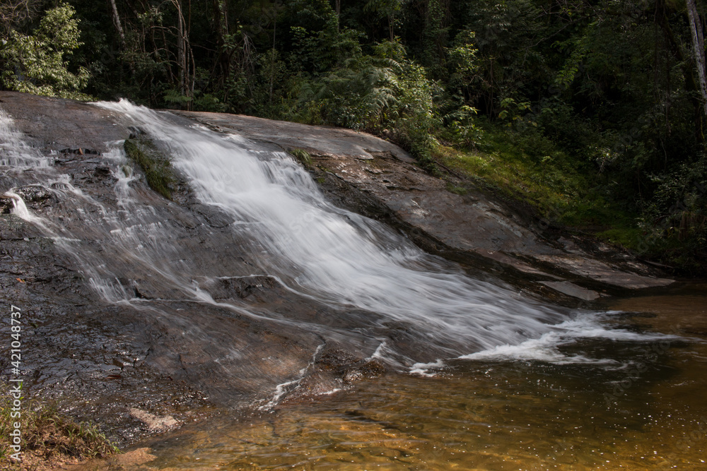 The first waterfall you come to at Lajeado Waterfall ( Cachoeira Lajeado) in Chapada Veadeiros near São Jorge, and Alto Paraíso, Goias, Brazil The first waterfall you come to at Lajeado Waterfall ( Cachoeira Lajeado) in Chapada Veadeiros near São Jorge, and Alto Paraíso, Goias, Brazil