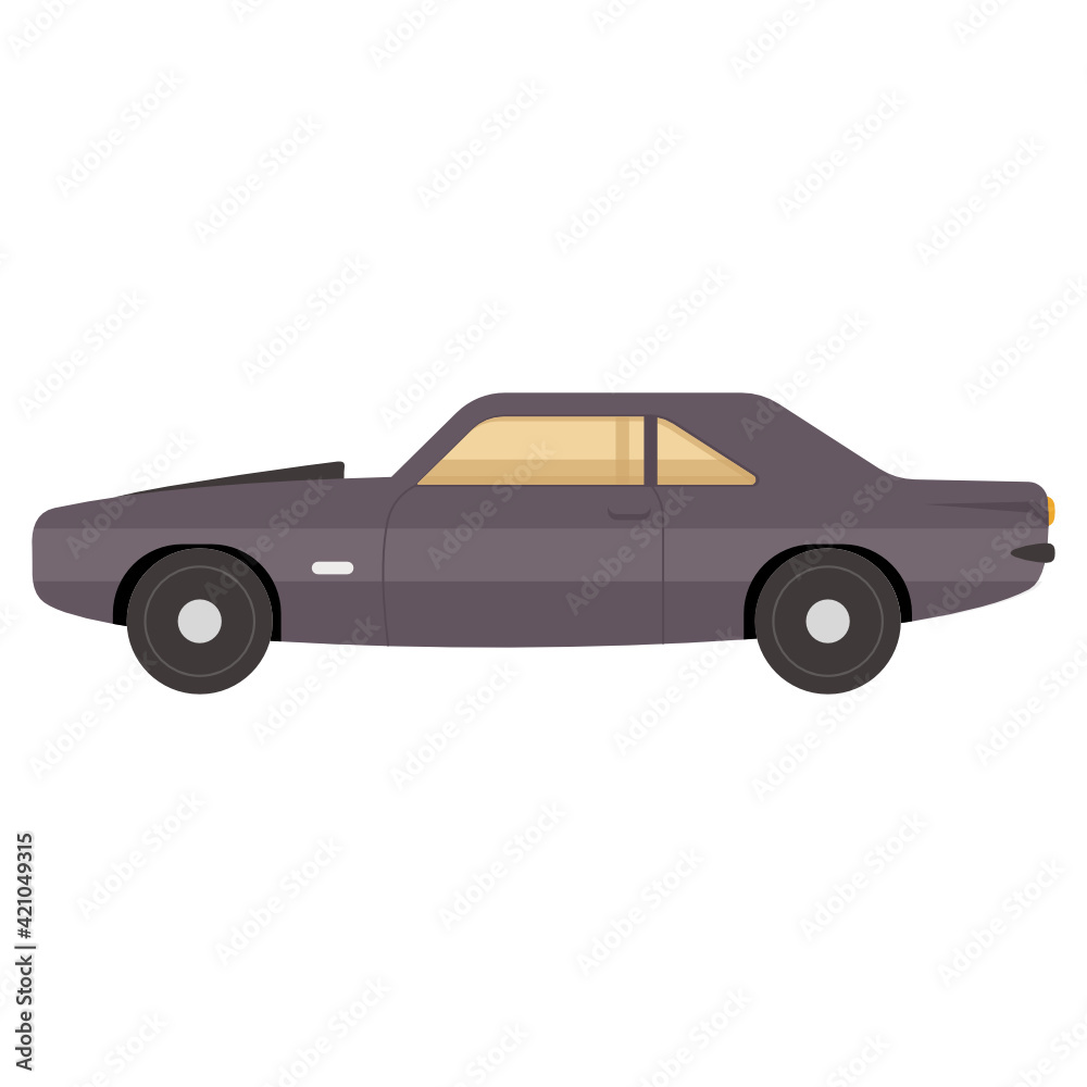 
Flat icon of coupe car, classic vehicle 

