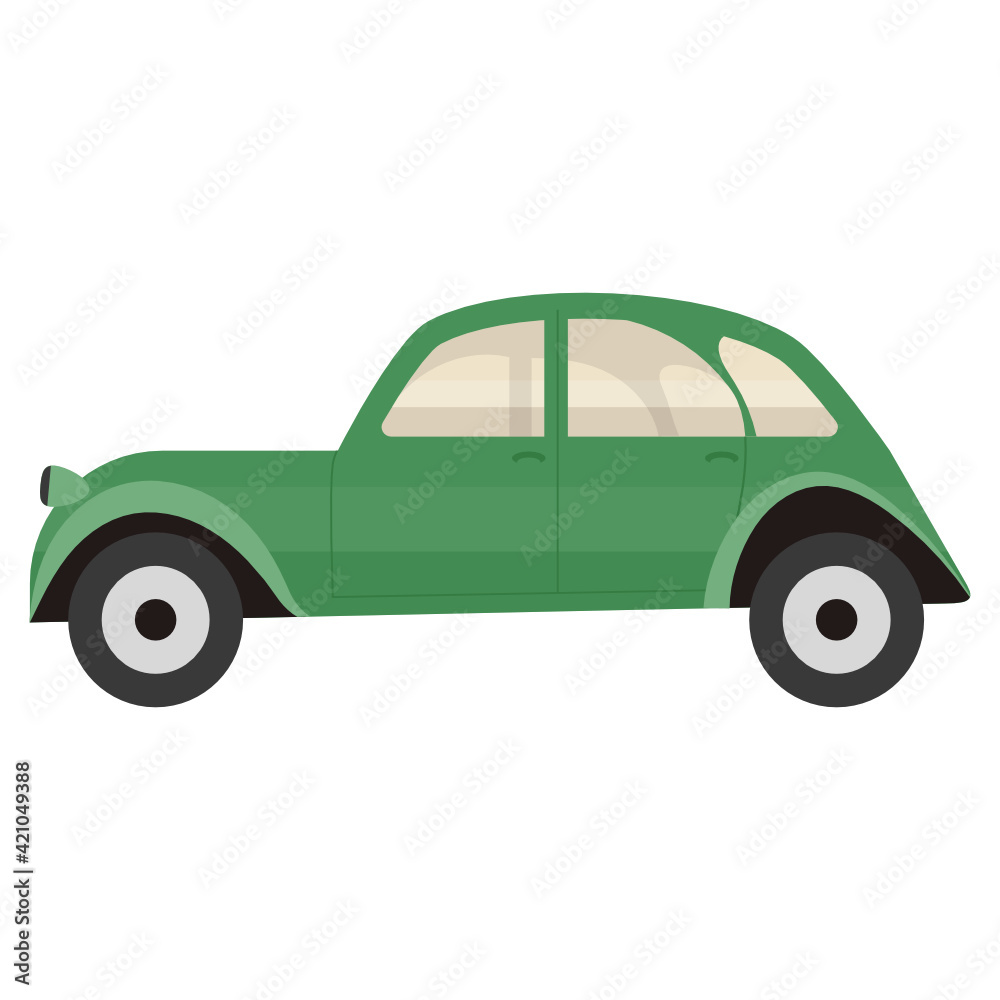 
Flat icon of coupe car, classic vehicle 

