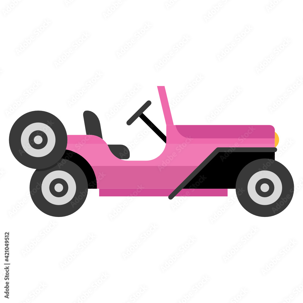 Modern cabriolet automobile, flat icon of convertible
Modern cabriolet automobile, flat icon of convertible