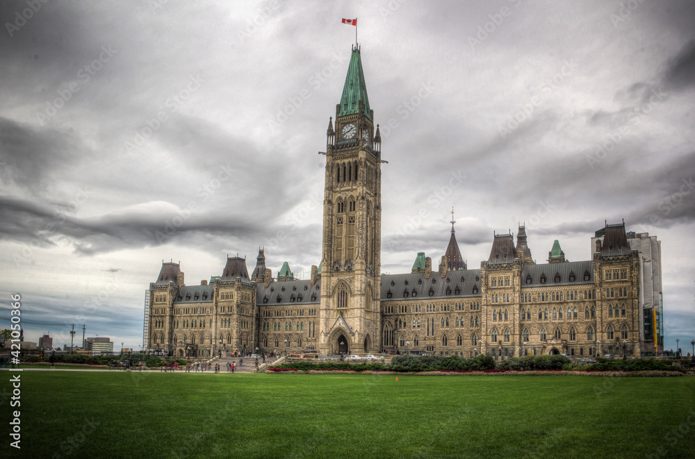 A picture of the Parliment building in Ottawa Canada