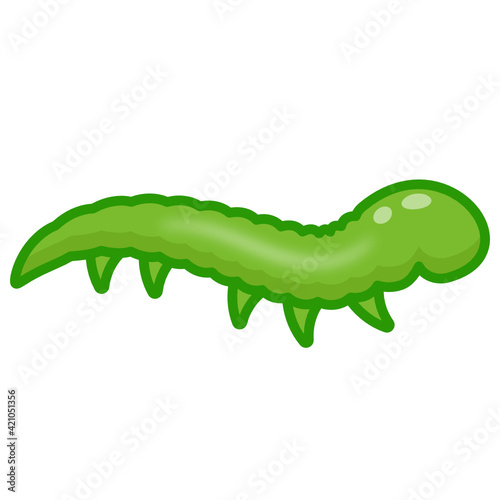  Terrestrial invertebrate, flat icon of earthworm