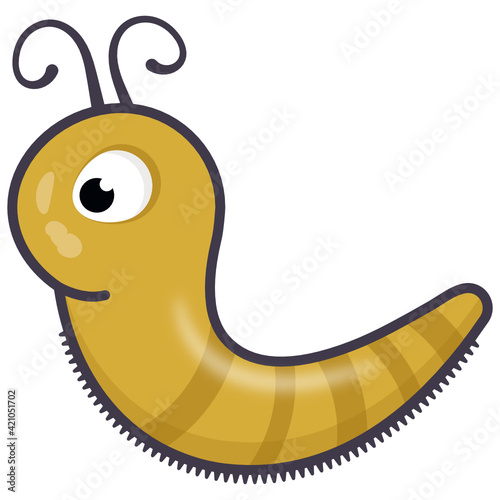 
Terrestrial invertebrate, flat icon of earthworm 

 photo