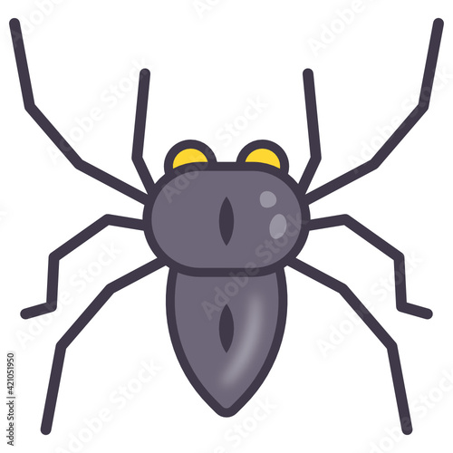 
Harvestmen, flat icon of spider 

