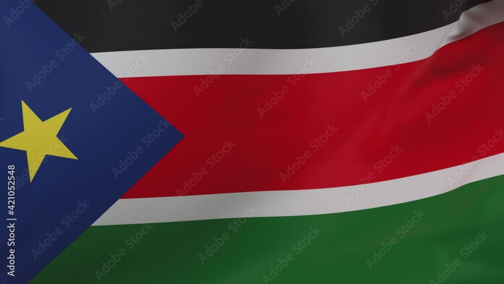 South Sudan waving flag seamless loop animation 4k. South Sudan waving flag seamless loop animation 4k.