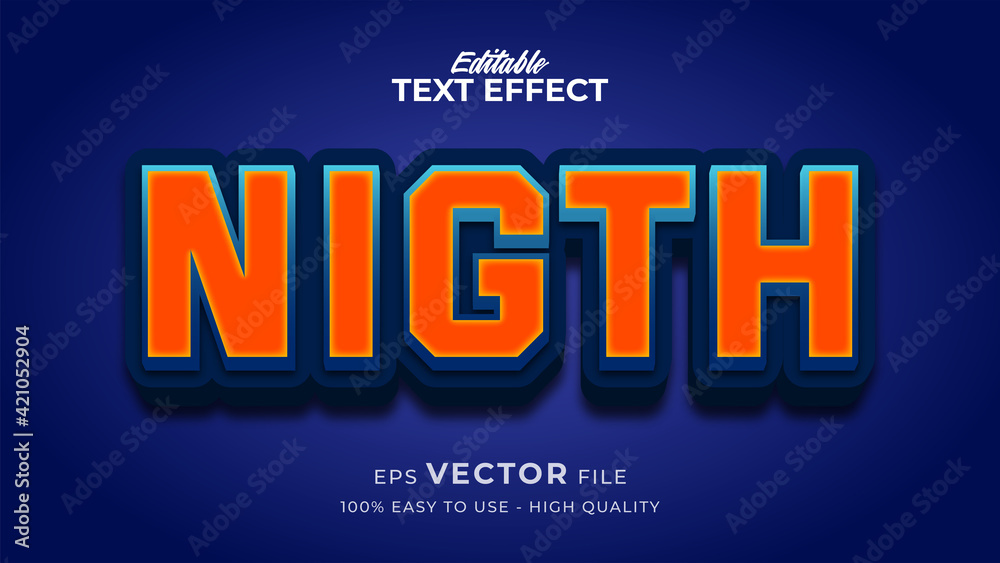 Editable text style effect - Comic text style theme
