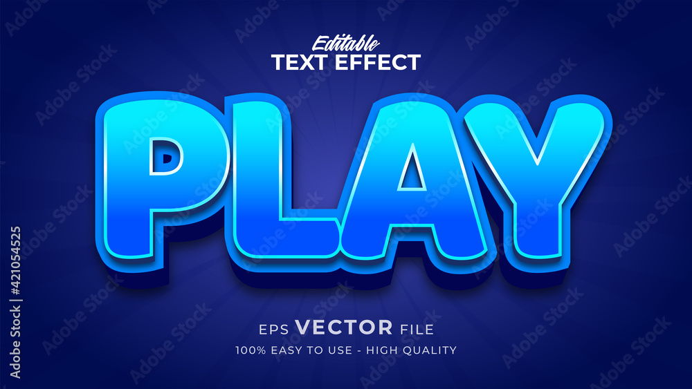 Editable text style effect - Comic text style theme