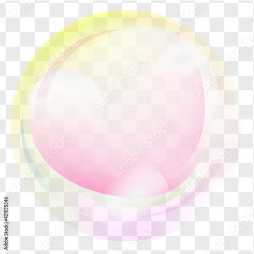 Translucent Soap Bubbles Flat Vectors
