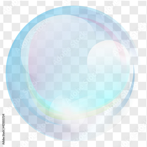 Translucent Soap Bubbles Flat Vectors
