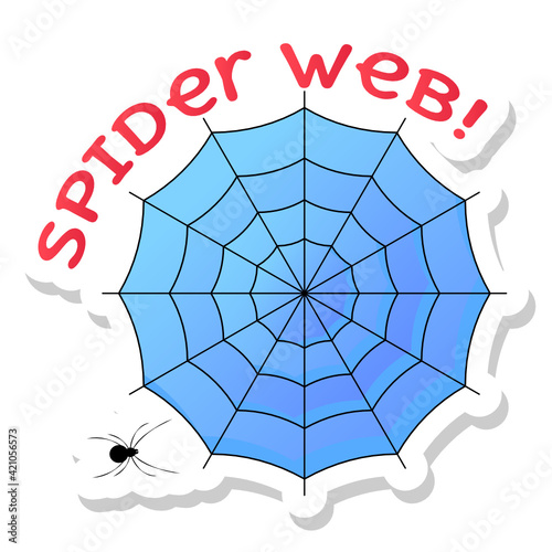 
Spider web, sticker design vector 

