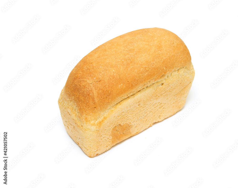 rectangular loaf of bread on a white background rectangular loaf of bread on a white background