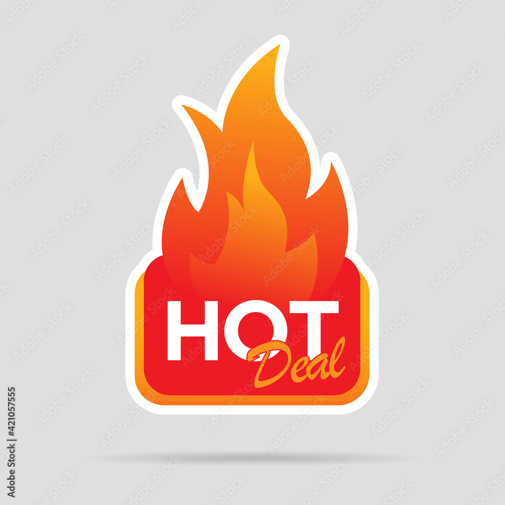 hot deal flaming sticker design for promotion design needs hot deal flaming sticker design for promotion design needs