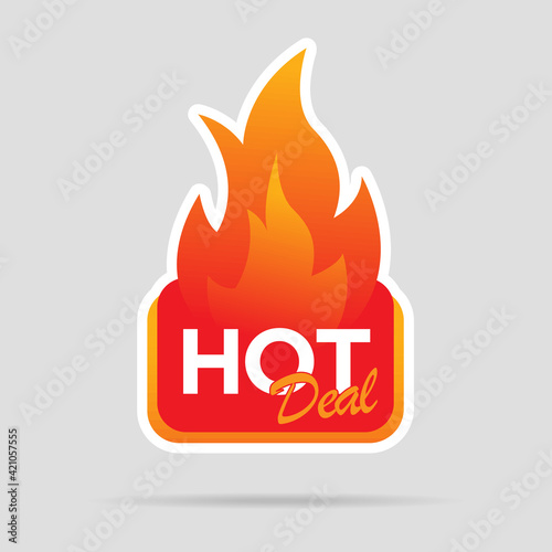 hot deal flaming sticker design for promotion design needs